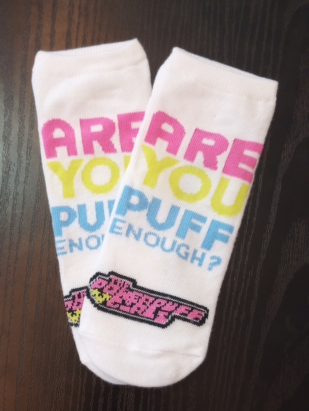 The Powerpuff Girls White Ankle Socks Pink, Green & Blue Accents Size 4-10